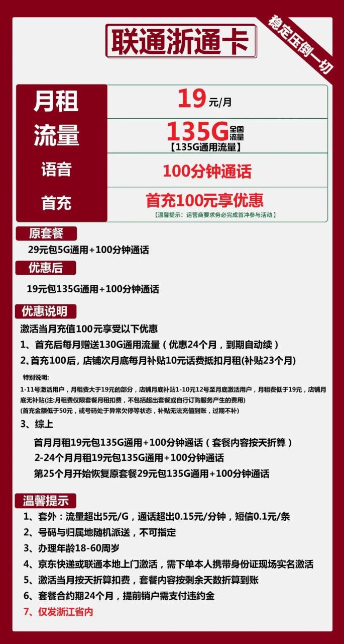 024年4月中旬联通流量卡推荐：19元、29元长期套餐合集！"