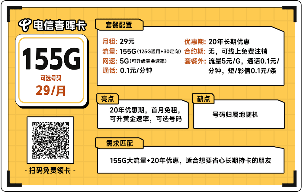 电信流量卡有多划算？这3款29元155G大流量卡，办理过的人都说好 | 纯流量卡推荐