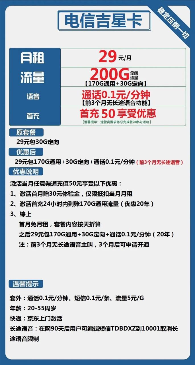 024年3月下旬超值电信长期套餐流量卡推荐合集。"