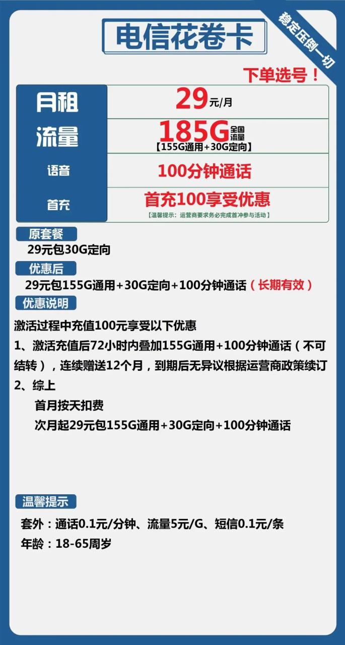 024年3月下旬超值电信长期套餐流量卡推荐合集。"